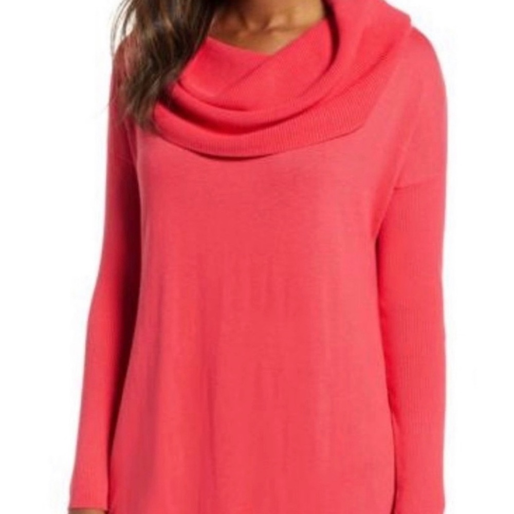 Caslon 3 in 1 top sweater pink salmon Medium